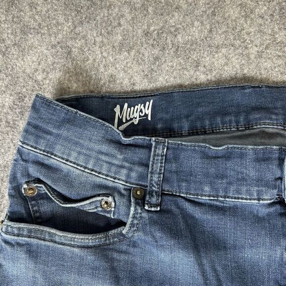 Mugsy Fultons Jeans Mens 40x32 (Fits 36x32) Blue Stretch Denim Straight Flawed - Picture 6 of 15